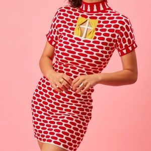 BRICK HOUSE KNIT SWEATER DRESS YELLOW CURTAINS